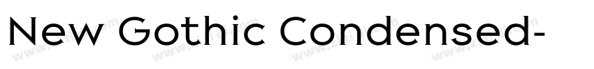 New Gothic Condensed字体转换